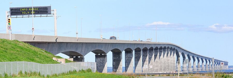 Confederation Bridge from New Brunswick to Prince Edward Island