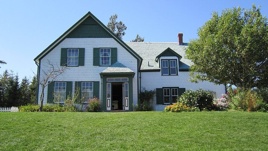 Garden side of the Green Gables farmhouse in Cavendish PEI