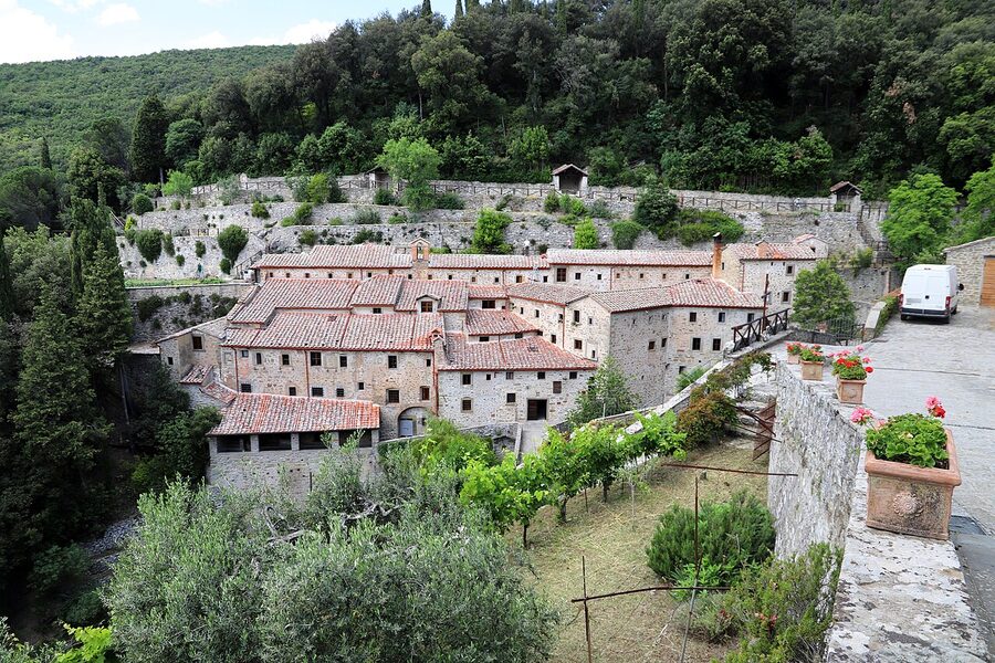 Eremo le Celle hermitage in the woods near Cortona