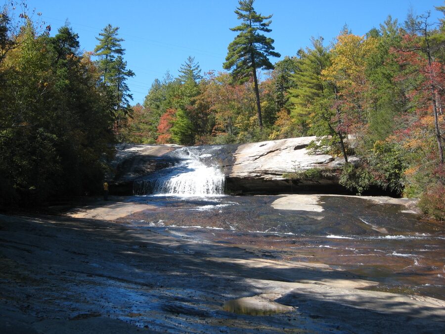 Bridal Veil Falls in DuPont State Forest where Katniss escapes the firestorm