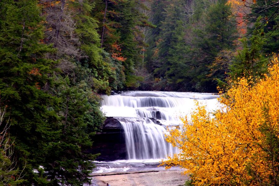 Triple Falls in DuPont State Forest where Katniss finds Peeta in The Hunger Games