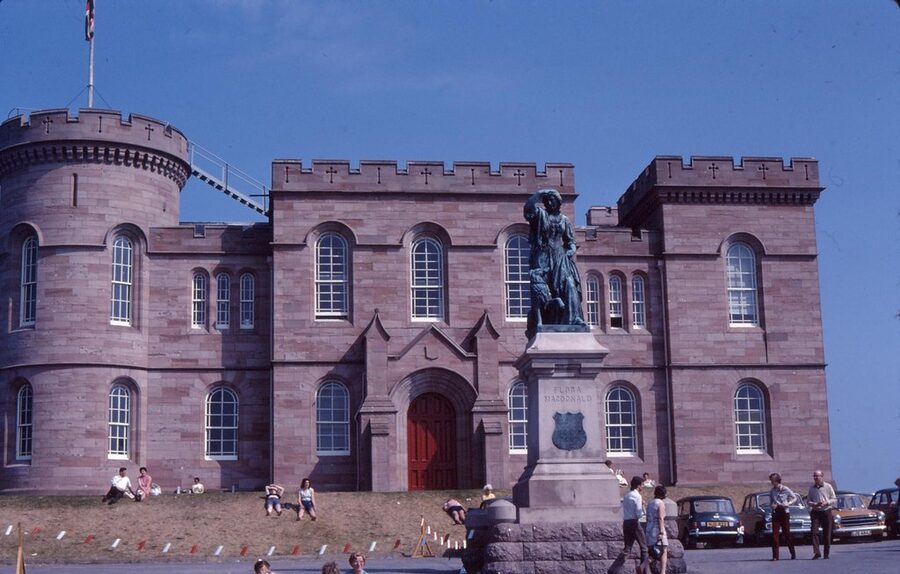 Flora MacDonald statue outside Inverness Castle