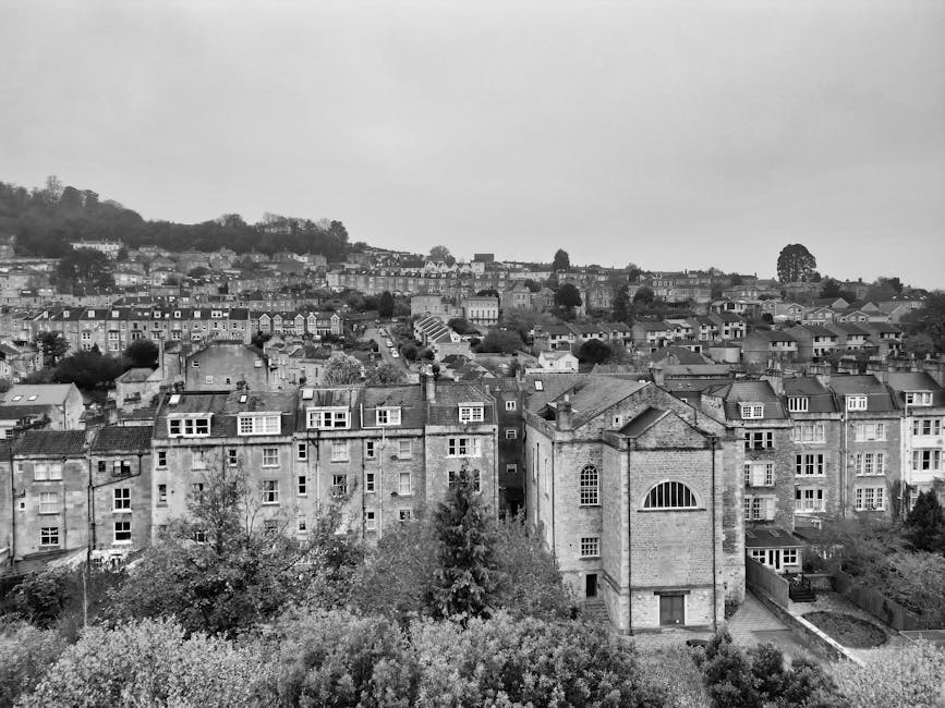 Bath skyline with Georgian terraces