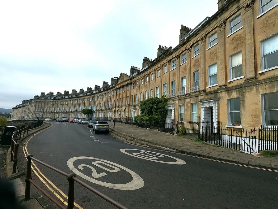 Camden Crescent on the slopes above Bath
