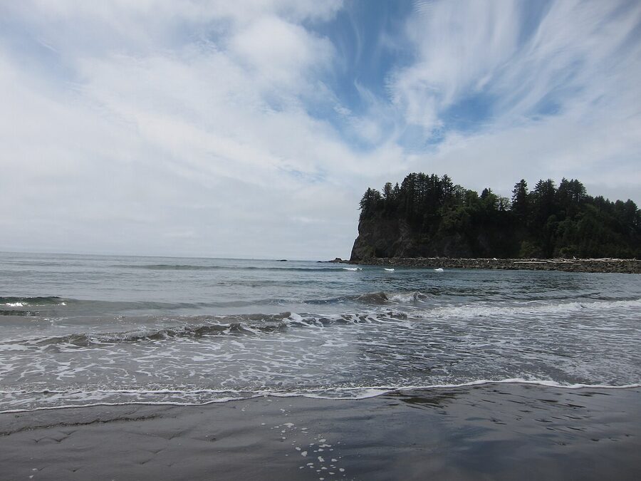 Sea stack at First Beach near La Push, Olympic Peninsula, Washington